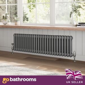 Go Bathrooms Grey Double Radiator Traditional Horizontal 2 Column Panel Rad 300 X 1190mm Go Bathrooms Grey Double Radiator Traditional Horizontal 2 Column Panel Rad 300 X 1190mm