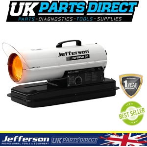 Jefferson Tools Jefferson 18kw Inferno 60 Diesel / Kerosene / Paraffin Space Heater 60,000 Btu Jefferson Tools Jefferson 18kw Inferno 60 Diesel / Kerosene / Paraffin Space Heater 60,000 Btu