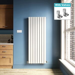 Elegant White Designer Radiator Vertical Flat Panel Double Central Heating Rads 1600x608 Elegant White Designer Radiator Vertical Flat Panel Double Central Heating Rads 1600x608