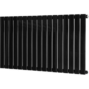 Plumb Galaxy Horizontal Designer Radiator Flat Panel Modern Heating Single Black 600 X 1158mm Plumb Galaxy Horizontal Designer Radiator Flat Panel Modern Heating Single Black 600 X 1158mm