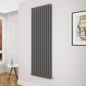 Aica Oval Column Radiator Vertical Central Heating Rad 1800x590mm Double Anthracite Aica Oval Column Radiator Vertical Central Heating Rad 1800x590mm Double Anthracite