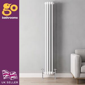 The Bath People White Triple Radiator Traditional Vertical 3 Column Panel Rad 1190 X 600mm The Bath People White Triple Radiator Traditional Vertical 3 Column Panel Rad 1190 X 600mm