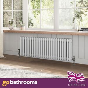 Go Bathrooms Traditional White Horizontal Radiator Triple Panel 3 Column 26 Bars 400 X 1190mm Go Bathrooms Traditional White Horizontal Radiator Triple Panel 3 Column 26 Bars 400 X 1190mm