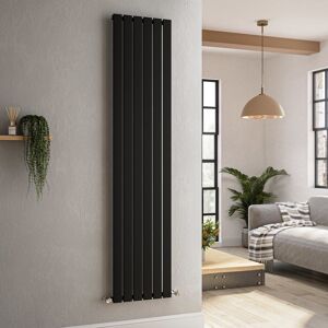 Riace Midnight Black Vertical Flat Designer Radiator 1800x408mm Sin Vs6-1800-Bcf Riace Midnight Black Vertical Flat Designer Radiator 1800x408mm Sin Vs6-1800-Bcf