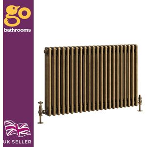 Go Bathrooms Traditional 3 Column Radiator Aged Brass Central Horizontal Radiator 600x1010mm Go Bathrooms Traditional 3 Column Radiator Aged Brass Central Horizontal Radiator 600x1010mm