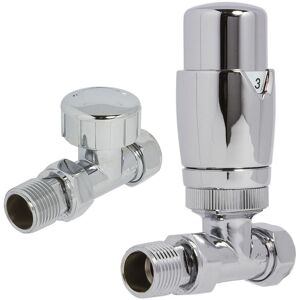 Valve Kings Chrome Straight Valves Thermostatic Trv Radiator & Heated Towel Rail (Pair) Valve Kings Chrome Straight Valves Thermostatic Trv Radiator & Heated Towel Rail (Pair)