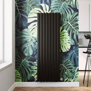 Elegant Vertical Radiator Black Flat Panel Central Heating Tall Single Rads 1600x544mm Elegant Vertical Radiator Black Flat Panel Central Heating Tall Single Rads 1600x544mm