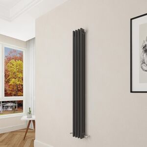 Aica Traditional Cast Iron Style Radiator Vertical 1500x200mm 3 Column Black Aica Traditional Cast Iron Style Radiator Vertical 1500x200mm 3 Column Black