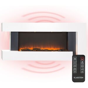 Klarstein Fireplace Electric Space Heater Indoor Thermostat Freestanding Timer White 2000w Klarstein Fireplace Electric Space Heater Indoor Thermostat Freestanding Timer White 2000w