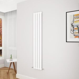 Aica Flat Panel Radiator Vertical Central Heating Rad 1600x272mm Single White Aica Flat Panel Radiator Vertical Central Heating Rad 1600x272mm Single White