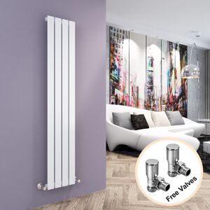 Elegant White Vertical Radiator Single Flat Panel Tall Upright Rad 1600x300 With Valves Elegant White Vertical Radiator Single Flat Panel Tall Upright Rad 1600x300 With Valves