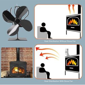 Stoves 4 Fireplace Fan Aluminium Alloy Heat Powered High Temperature Resista Baj Stoves 4 Fireplace Fan Aluminium Alloy Heat Powered High Temperature Resista Baj