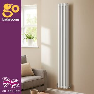 The Bath People White Triple Radiator Traditional Vertical 3 Column Panel Rad 1800 X 290mm The Bath People White Triple Radiator Traditional Vertical 3 Column Panel Rad 1800 X 290mm