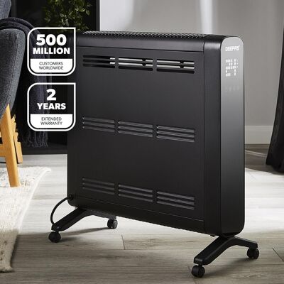 Geepas 2kw Smart Convector Heater Led Display 24 Hr Timer & Remote Control, Black Geepas 2kw Smart Convector Heater Led Display 24 Hr Timer & Remote Control, Black