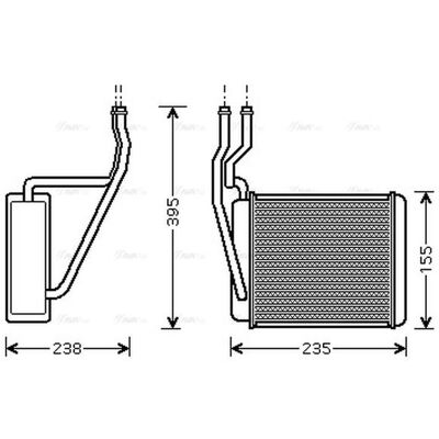 PRASCO FD6329 Aluminium Radiator for Ford Fiesta 5 & Fusion Break - Heating System PRASCO FD6329 Aluminium Radiator for Ford Fiesta 5 & Fusion Break - Heating System