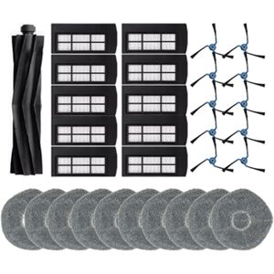 Sodial 2x(For X9 Pro Robot Vacuum Replacement Parts Main Roller Side Brush Hepa 1253 Sodial 2x(For X9 Pro Robot Vacuum Replacement Parts Main Roller Side Brush Hepa 1253