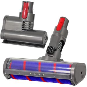 Spares2go Soft Roller Brush Head Hard Floor For Dyson V7 Sv11 Vacuum + Mini Turbine Tool Spares2go Soft Roller Brush Head Hard Floor For Dyson V7 Sv11 Vacuum + Mini Turbine Tool