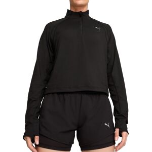 Puma Cloudspun Womens Quarter-Zip Top - Black - Sportwear Puma Cloudspun Womens Quarter-Zip Top - Black - Sportwear