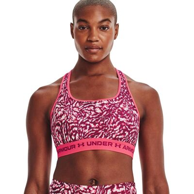 Under Armour Women's Pink Crossback Sports Bra - Medium Support Under Armour Women's Pink Crossback Sports Bra - Medium Support