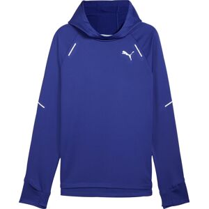 Puma Run Grid Fleece Mens Running Hoody Blue Half Zip Hooded Long Sleeve Sports Puma Run Grid Fleece Mens Running Hoody Blue Half Zip Hooded Long Sleeve Sports