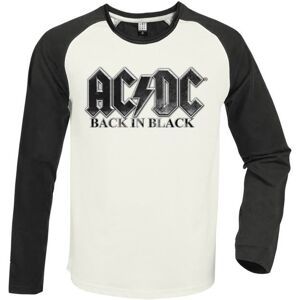 Ac/dc Back In Black Vintage White / Charcoal X Lxrge Baseball Jersey Ac/dc Back In Black Vintage White / Charcoal X Lxrge Baseball Jersey