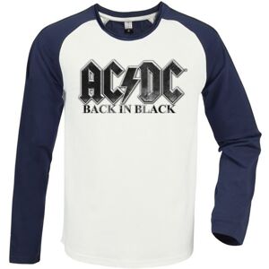 Ac/dc Back In Black Vintage White / Navy Mediem Baseball Jersey Ac/dc Back In Black Vintage White / Navy Mediem Baseball Jersey