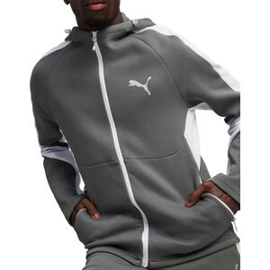 Puma Evostripe Full Zip Mens Training Hoody Grey Gym Reflective Hooded Slim Fit Puma Evostripe Full Zip Mens Training Hoody Grey Gym Reflective Hooded Slim Fit