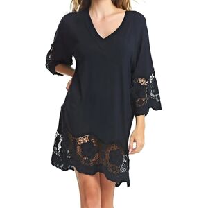 Fantasie Dione Kaftan Size S 10 Swimwear Cover Up Beach Dress Black Crochet 6364 Fantasie Dione Kaftan Size S 10 Swimwear Cover Up Beach Dress Black Crochet 6364