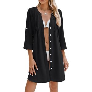 Women Beach Cover Ups V Neck Button Down Swimsuit Coverup Swimwear Bathing1809 Women Beach Cover Ups V Neck Button Down Swimsuit Coverup Swimwear Bathing1809
