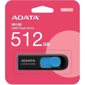 ADATA Uv128 512 Gb Usb3.1 Flash Drive, Black/blue Uv128 512 Gb ADATA Uv128 512 Gb Usb3.1 Flash Drive, Black/blue Uv128 512 Gb
