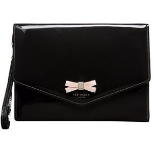 Ted Baker London❤️ Black Vinyl Bow Pouch Clutch Bag With Strap 'Harliee' ❤️ Bnwt Ted Baker London❤️ Black Vinyl Bow Pouch Clutch Bag With Strap 'Harliee' ❤️ Bnwt