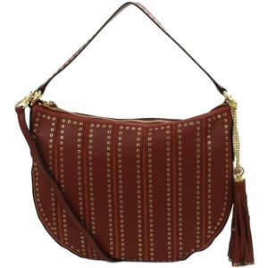 Michael Kors Brown Shoulder Bag Medium Top Zip Hobo Handbag Brooklyn Grommet Michael Kors Brown Shoulder Bag Medium Top Zip Hobo Handbag Brooklyn Grommet