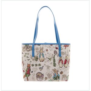 Signare Peter Rabbit Tapestry Large College Tote Shoulder Grab Bag Cream Blue Signare Peter Rabbit Tapestry Large College Tote Shoulder Grab Bag Cream Blue