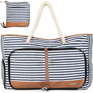 Does Not Apply Waterproof Beach Bag For Women - Tote Bags With Zip And Pocket, Fldable Travel S Does Not Apply Waterproof Beach Bag For Women - Tote Bags With Zip And Pocket, Fldable Travel S