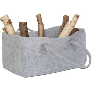 Relaxdays Firewood Basket Felt Tote Bag Storage Bin 27 Litres Grey Colour Firewood Carrier Relaxdays Firewood Basket Felt Tote Bag Storage Bin 27 Litres Grey Colour Firewood Carrier