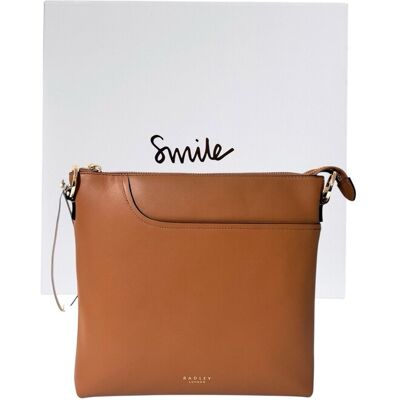 Radley Handbag Light Brown Leather Medium Bag Crossbody - Pockets 2.0 - Boxed Radley Handbag Light Brown Leather Medium Bag Crossbody - Pockets 2.0 - Boxed