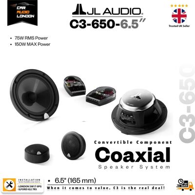 JL AUDIO C3-650 6.5\" Convertible Component/coaxial Car Speakers Pair 150w Rms JL AUDIO C3-650 6.5\" Convertible Component/coaxial Car Speakers Pair 150w Rms
