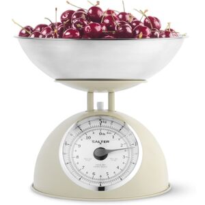 Salter Mechanical Kitchen Scale, 5kg, Retro Design, 2l Bowl, No Batteries, Cream Salter Mechanical Kitchen Scale, 5kg, Retro Design, 2l Bowl, No Batteries, Cream