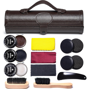 Does Not Apply Shoe Polish Kit Cleaning Shine Care Barrel Set For Brown Black Leather With Brus Does Not Apply Shoe Polish Kit Cleaning Shine Care Barrel Set For Brown Black Leather With Brus