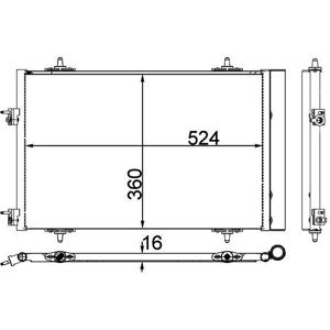 Mahle A/c Condenser Parallel Cooling Pipes Fits Citroën C5 Peugeot 508 508 Sw Mahle A/c Condenser Parallel Cooling Pipes Fits Citroën C5 Peugeot 508 508 Sw