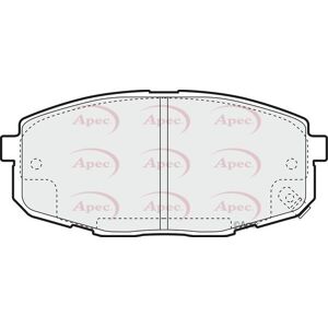 Apec Pad1350 Brake Pad Set For Disc Brake Front For Mando System Fits Kia Carens Apec Pad1350 Brake Pad Set For Disc Brake Front For Mando System Fits Kia Carens