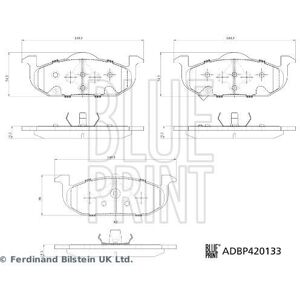 Brake Pad Set Blue Print Adbp420133 Fits Mg Mg 3 Brake Pad Set Blue Print Adbp420133 Fits Mg Mg 3