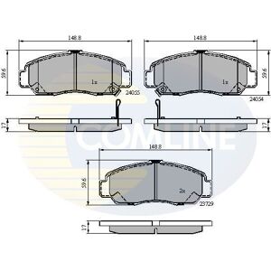 Brake Pad Set For Disc Front Fits Honda Accord Civic Fr-V Legend Comline Cbp3949 Brake Pad Set For Disc Front Fits Honda Accord Civic Fr-V Legend Comline Cbp3949