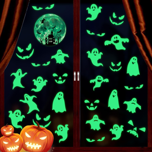 Does Not Apply Glow In The Dark Ghost Window Clings - Halloween Decoration, Removable Boo Ghost Does Not Apply Glow In The Dark Ghost Window Clings - Halloween Decoration, Removable Boo Ghost
