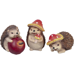 Branded Autumn Decorations, Lovely Set Of 3 Large Hedgehogs Ornaments, Waterproof Resin Branded Autumn Decorations, Lovely Set Of 3 Large Hedgehogs Ornaments, Waterproof Resin
