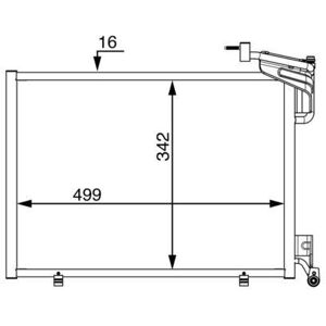 Mahle Ac21000s A/c Condenser Air Conditioning Parallel Cooling Pipes Fits Ford Mahle Ac21000s A/c Condenser Air Conditioning Parallel Cooling Pipes Fits Ford