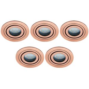Litecraft Recessed Downlights Ip65 Rated Tiltable Spotlights In Copper - 5 Pack Litecraft Recessed Downlights Ip65 Rated Tiltable Spotlights In Copper - 5 Pack