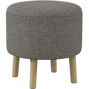 Homcom Storage Ottoman, Round Stool Chair With Cushioned Top, Light Grey Homcom Storage Ottoman, Round Stool Chair With Cushioned Top, Light Grey