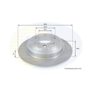 Comline Coated Brake Disc Rear Axle To Fit Honda Accord 08-> Comline Coated Brake Disc Rear Axle To Fit Honda Accord 08->
