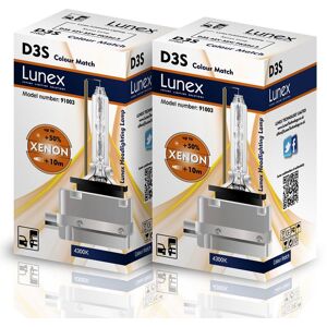 2x D3s Genuine Lunex Headlight Bulbs Xenon Replacement For Philips Osram 4300k 2x D3s Genuine Lunex Headlight Bulbs Xenon Replacement For Philips Osram 4300k